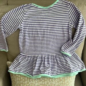 Striped Purple and White Kids Top